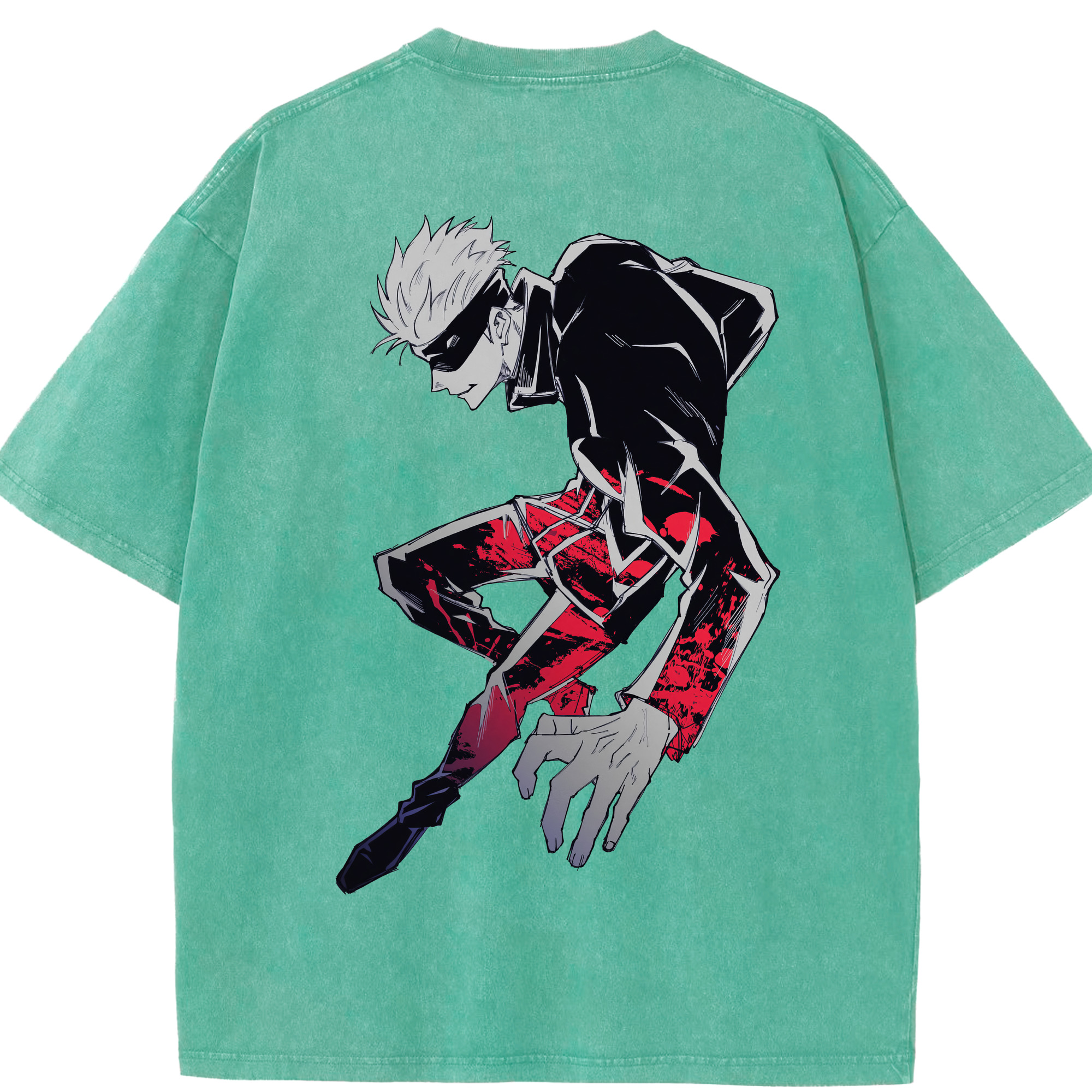 （画像用） 呪術廻戦 Jujutsu Kaisen 綿100% ヴィンテージ風 半袖Tシャツ（背面プリント）